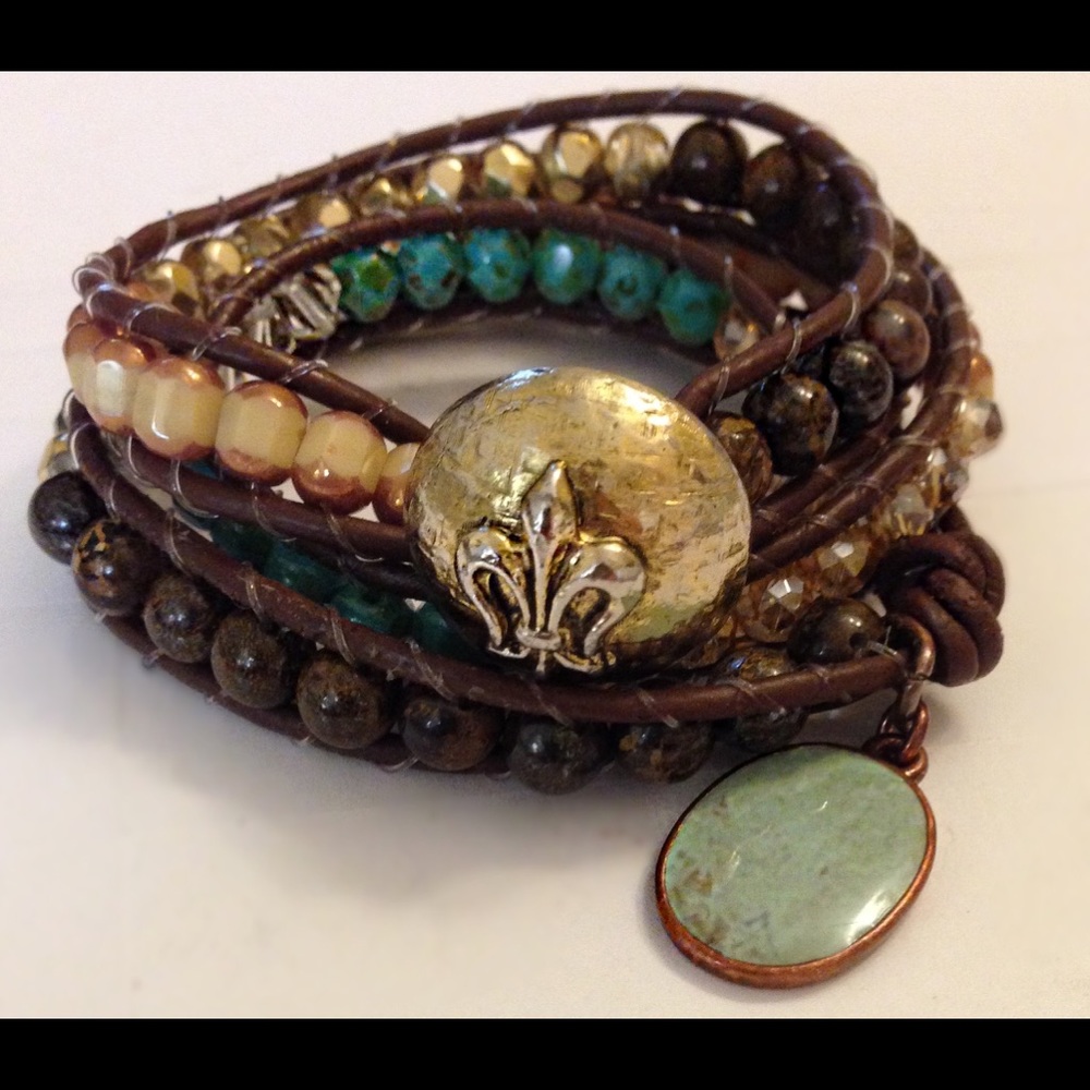 Completely Handmade Triple Wrap Bracelet